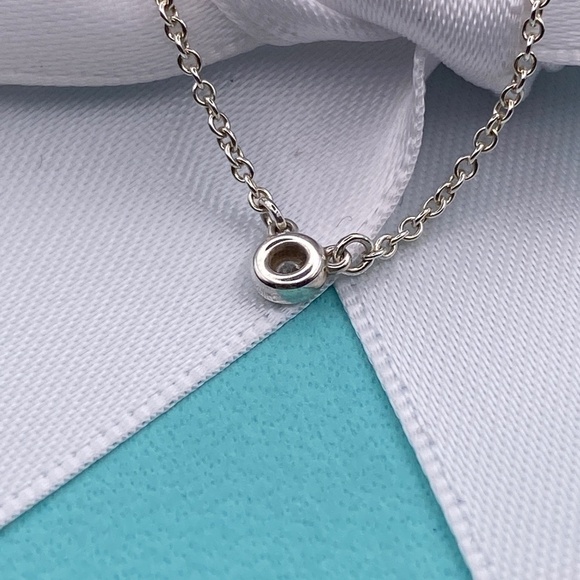 Tiffany & Co .03 Elsa Peretti diamond by the yard 925 silver 16” - Picture 3 of 13